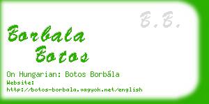 borbala botos business card