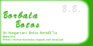 borbala botos business card